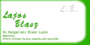 lajos blasz business card